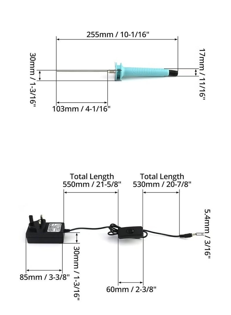 OR MENG Electric Foam Cutter,10CM Hot Wire Cutting Pen,100-240V/15W Styrofoam Cutter,Hot Wire Cutter and Polystyrene Cutting Tool - Image 2